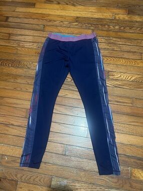 Reebok Girls Navy Leggings with Pink Elastic Waistband